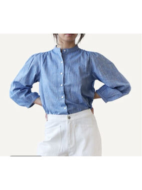 NWT Civil Alchemy CA Winens Everyday Blouse In Chambray Size Large NEW! $148